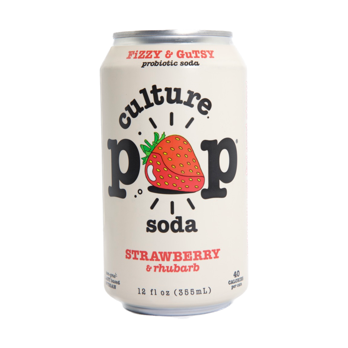 Culture Pop Strawberry & Rhubarb Soda at Happier Grocery