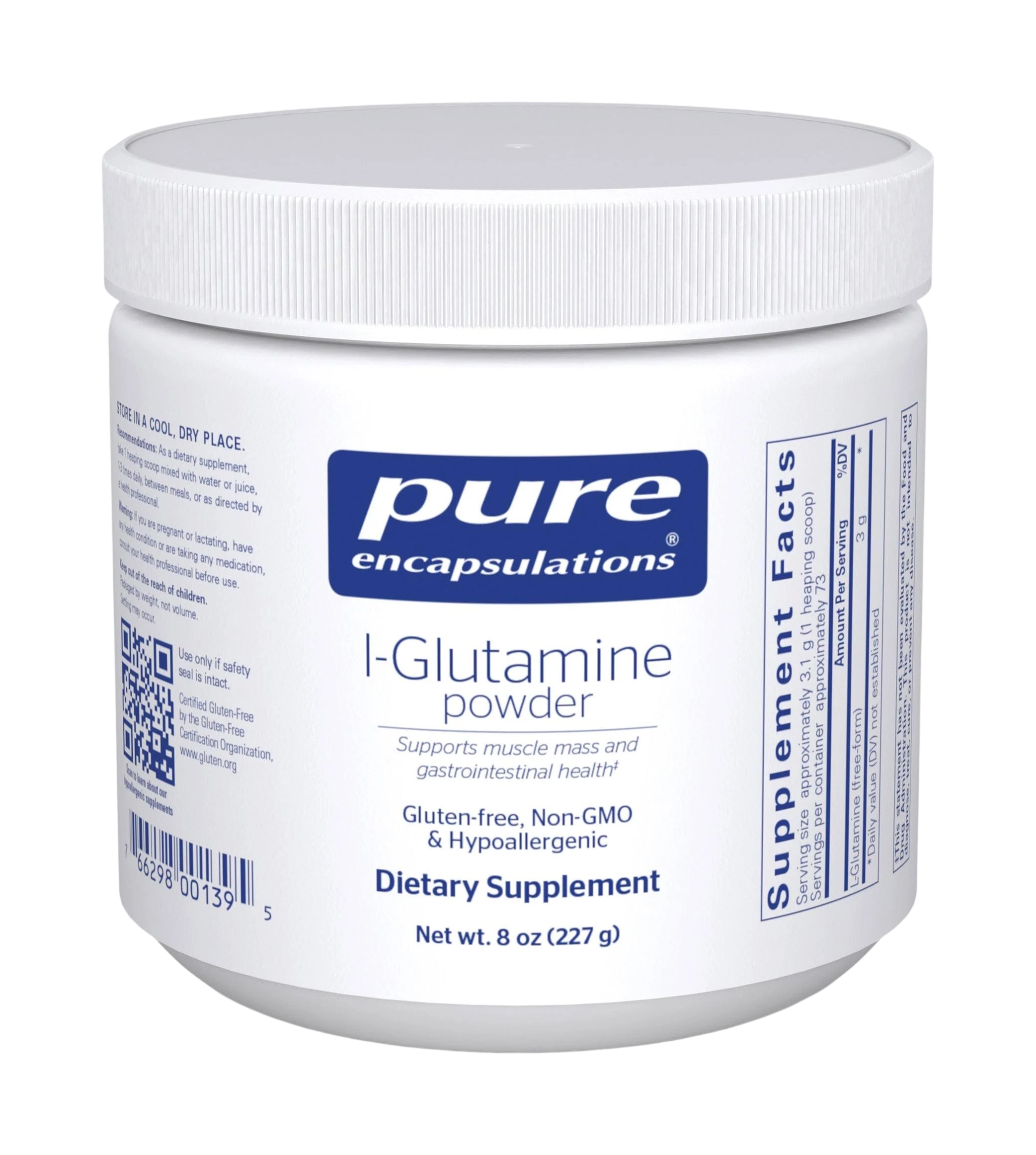 Pure Encapsulations L-Glutamine Powder at Happier Grocery