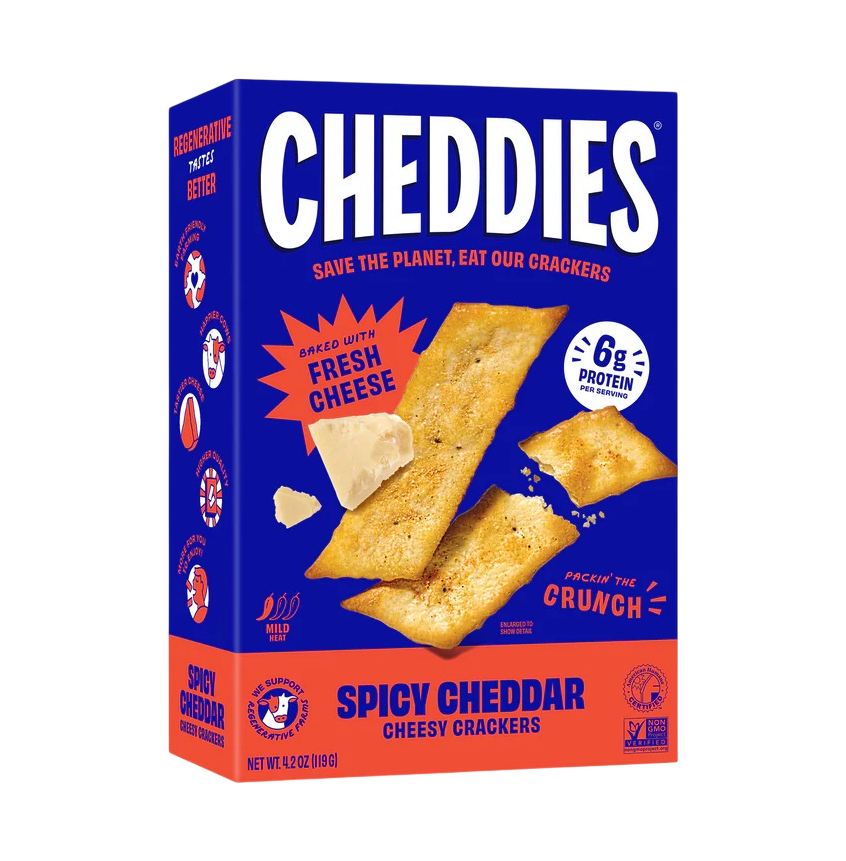 Cheddies Cracker Spicy Cheddar at Happier Grocery