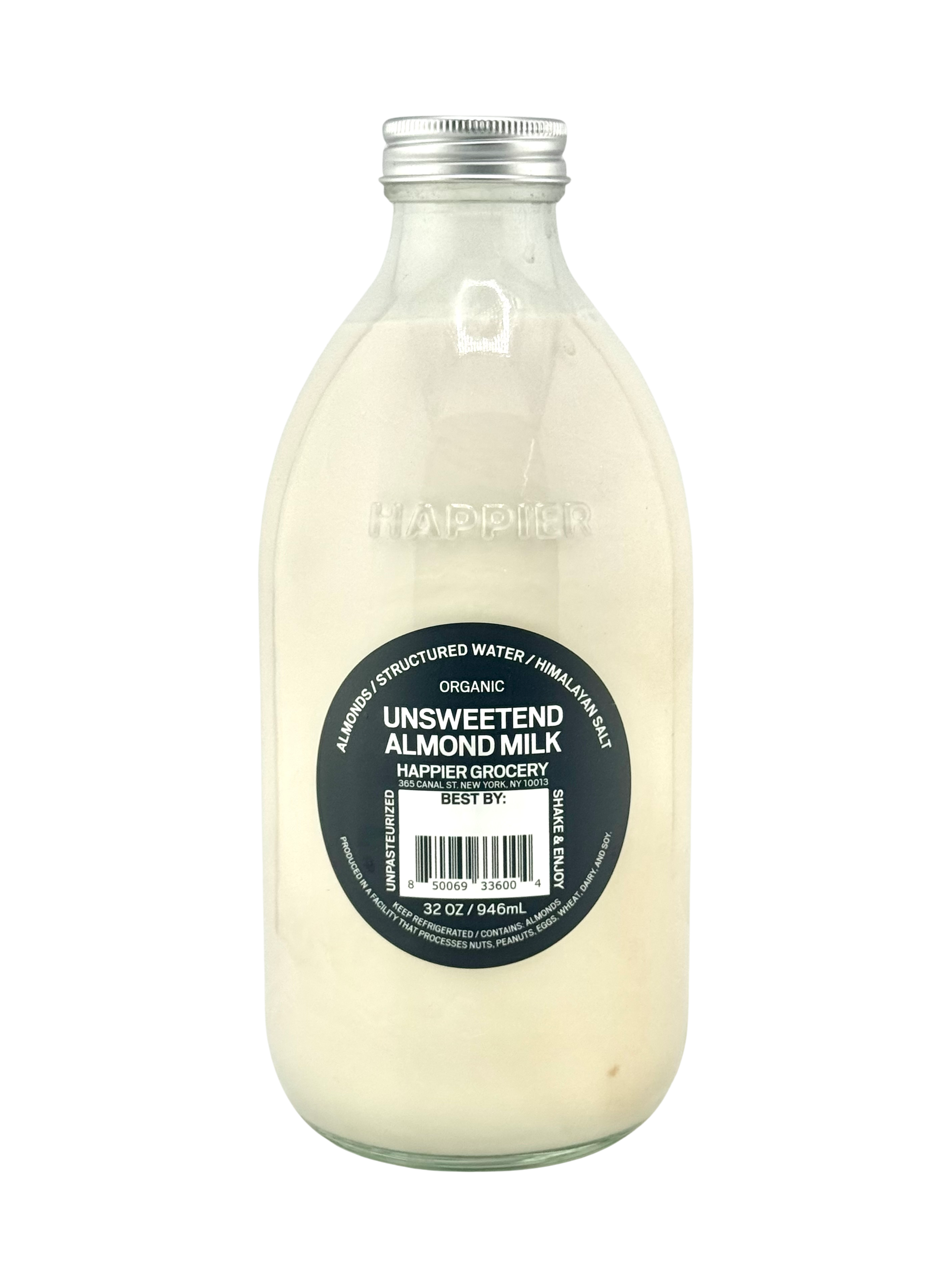 Organic Almond Milk- Unsweetened 32 oz at Happier Grocery