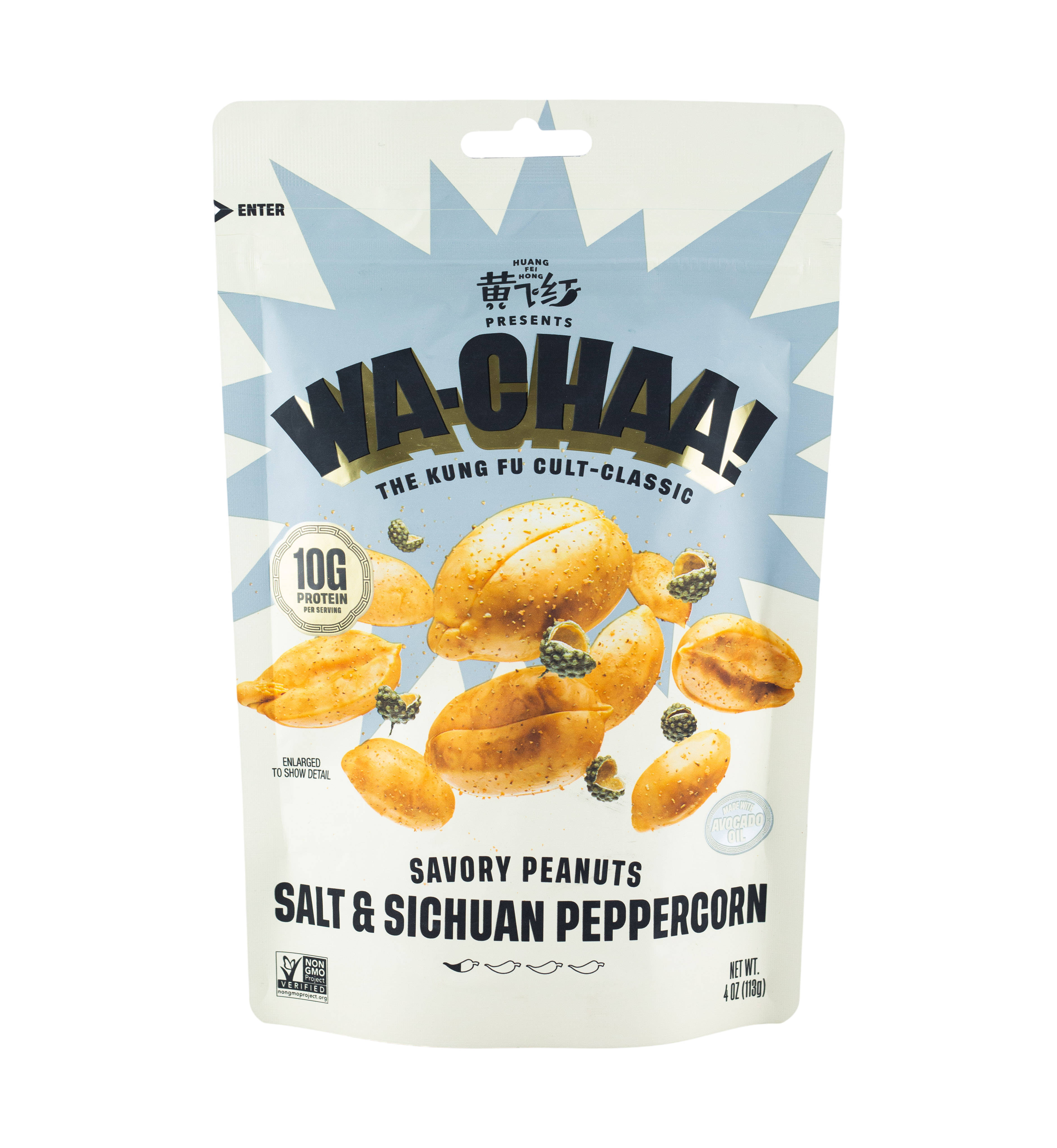WA-CHAA! Salt & Sichuan Peppercorn Savory Peanuts at Happier Grocery
