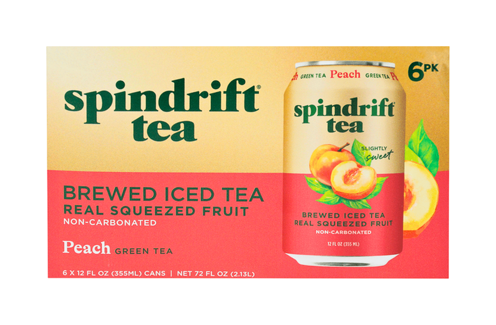 Spindrift Tea Peach Green at Happier Grocery