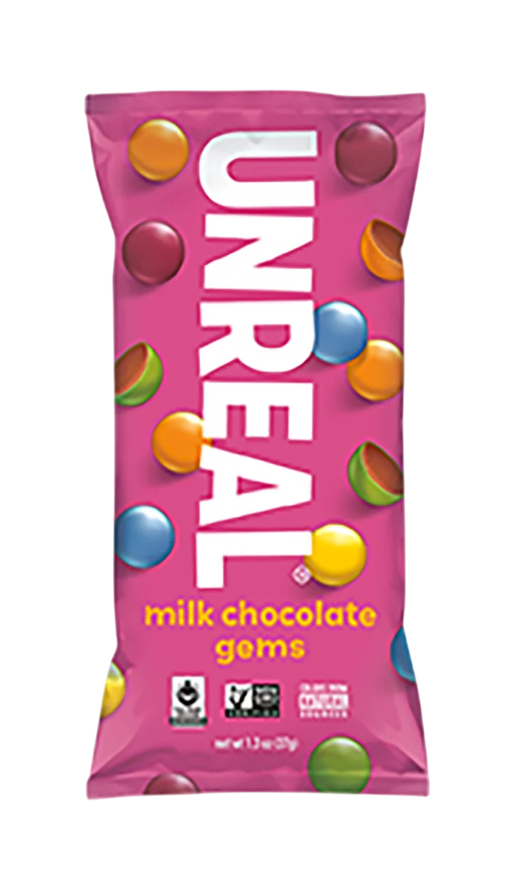 Unreal Milk Chocolate Gems at Happier Grocery