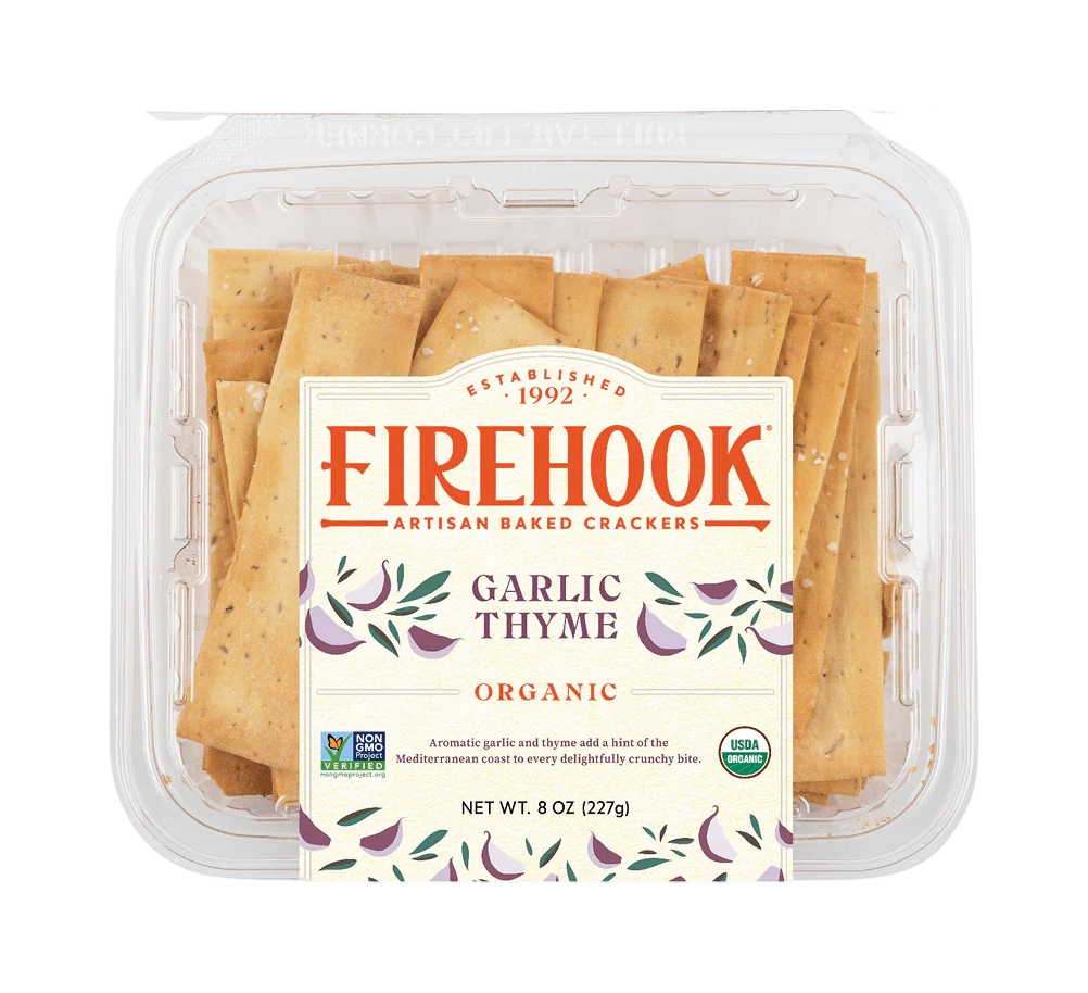 Firehook Garlic Crackers 8oz at Happier Grocery